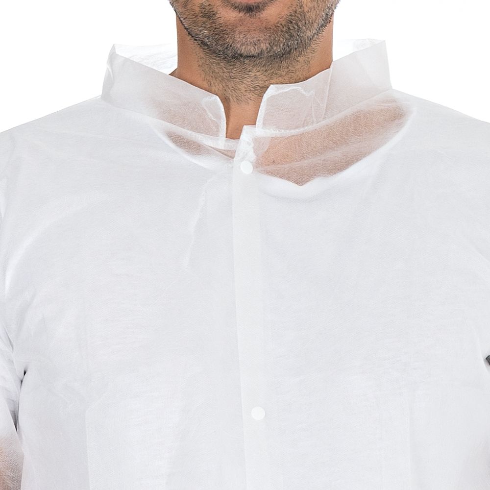 Visitor coat Light with press studs | PP | Detail View | Gallery Image