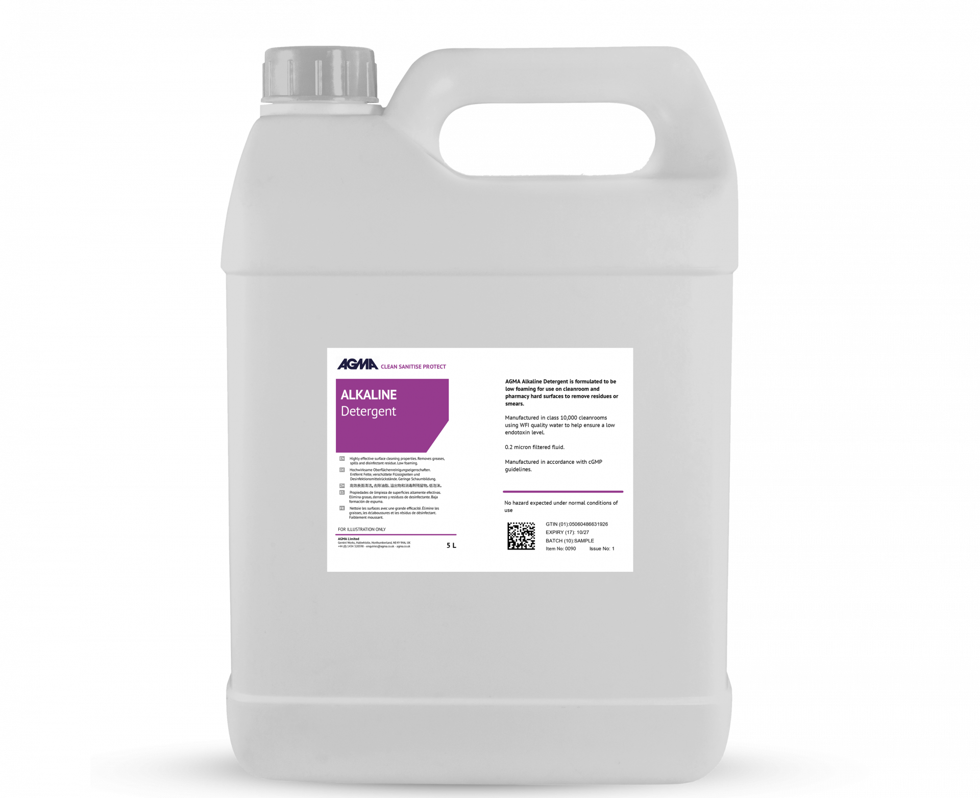 Cover Image | 11006781 | AGMA – Alkaline detergent filter – 5L