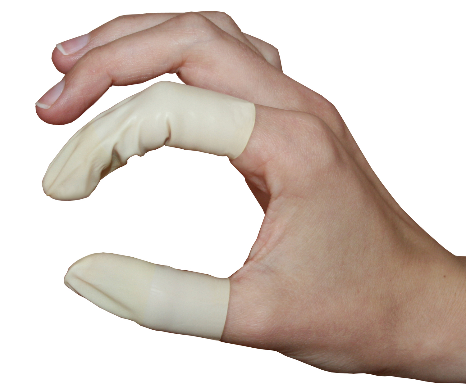 Cleanroom Latex Finger Cots unrolled